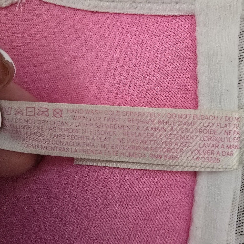 PINK Victoria's Secret White Lace Front Close Racerback Bralette 34B - Picture 9 of 10